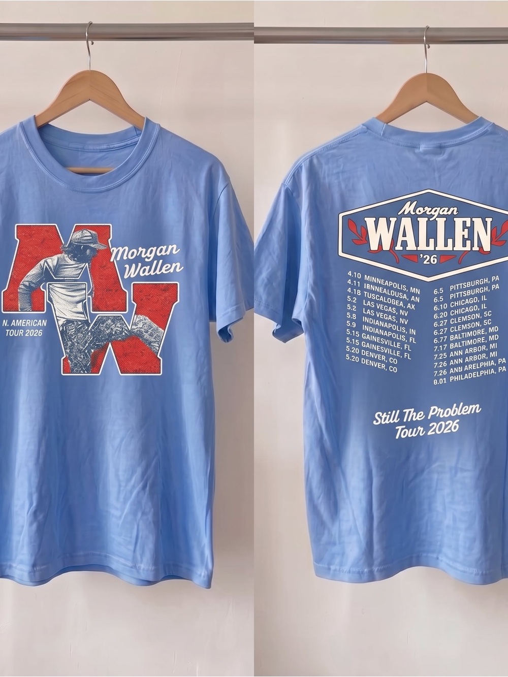 Morgan Wallen Still The Problem Tour 2026 Country Concert T-Shirt